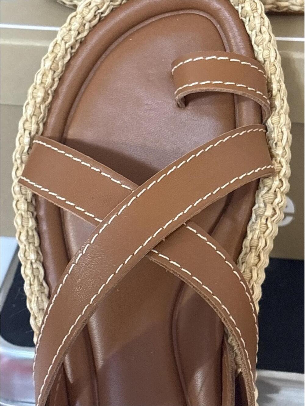 *Dolce Vita Roxie Sandal Brown Leather Ankle Strap Size 7 Sold Out Revolve WBox - Picture 14 of 16